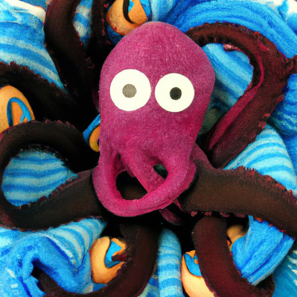 AI image generated by DALL-E 2 — prompt: A real octopus with each tentacle covered by a sock puppet.