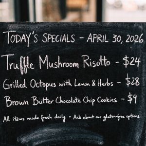 Recraft V4.1 — Chalkboard Menu
