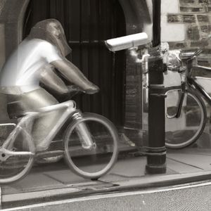 CCTV footage of Jesus Christ stealing a bike