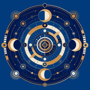 A complex, symmetrical vector illustration of an intricat...