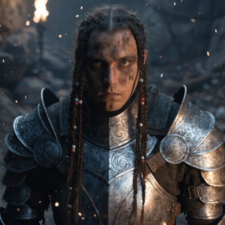 Recraft V4 Pro benchmark result for Fantasy Warrior