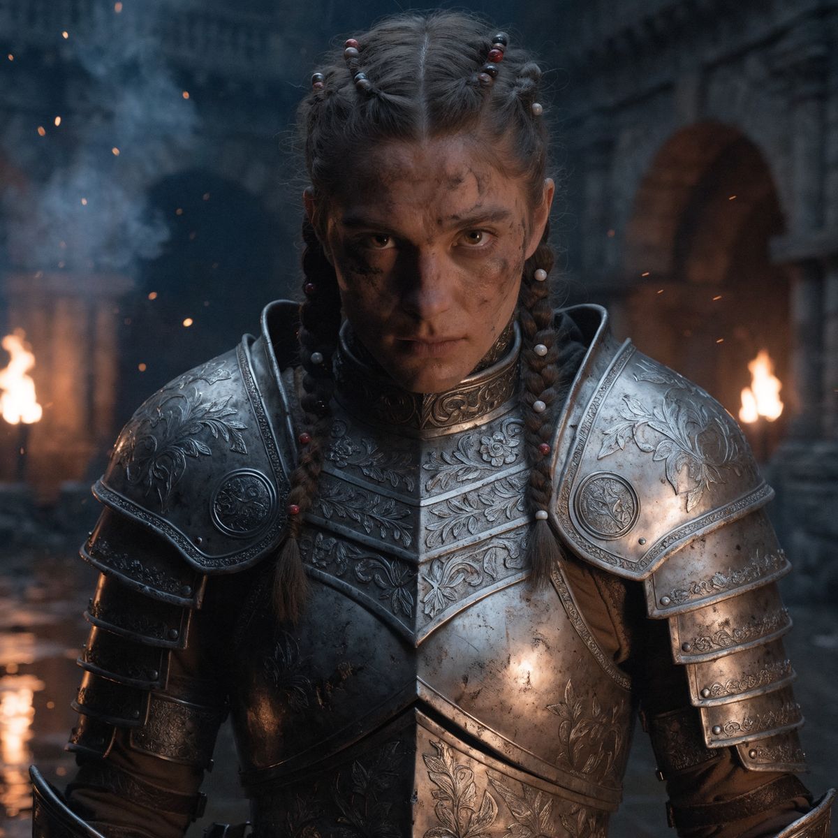 Recraft V4 Pro full size benchmark result for Fantasy Warrior