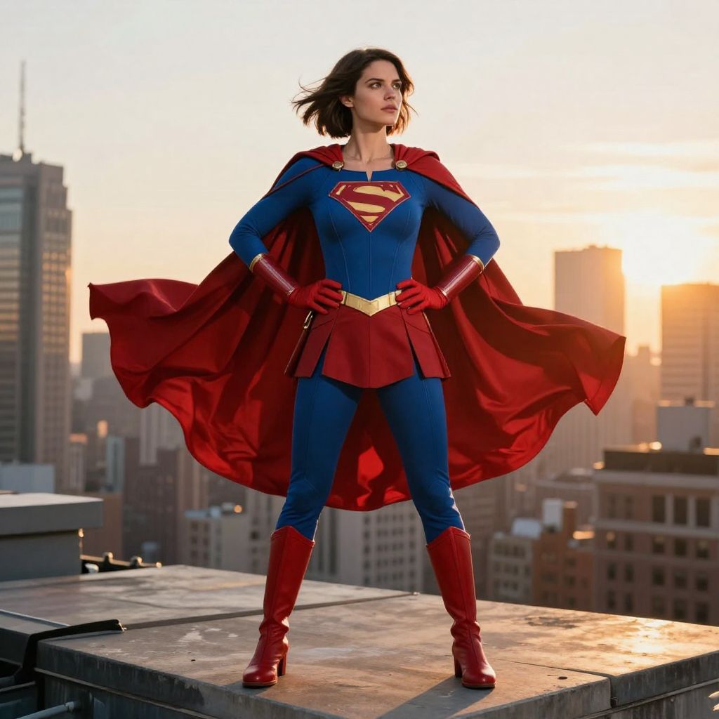 Z-Image Turbo full size benchmark result for Heroic Super Hero Portrait