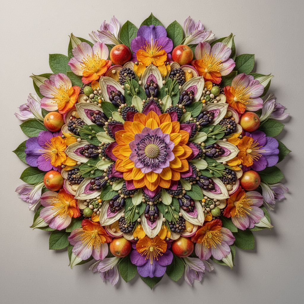 FLUX.2 [dev] Turbo full size benchmark result for Intricate Floral Mandala