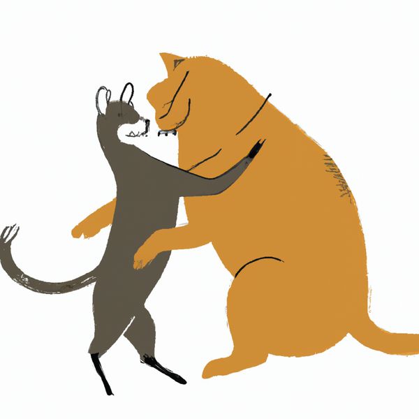AI image generated by DALL-E 2 — prompt: A capybara dancing tango with a cat
