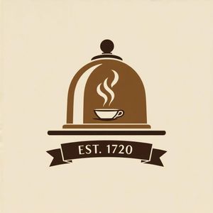 HiDream I1 Full — Vintage Cafe Logo