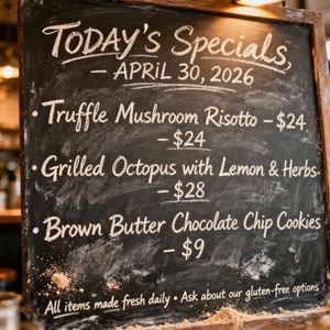 Wan 2.6 — Chalkboard Menu