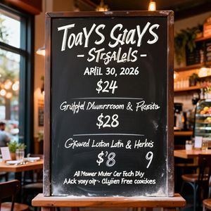 LongCat-Image — Chalkboard Menu
