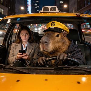 FLUX.2 [dev] Flash — The Capybara Taxi Driver
