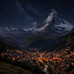 Change the scene to night: a deep, dark sky with subtle, ...