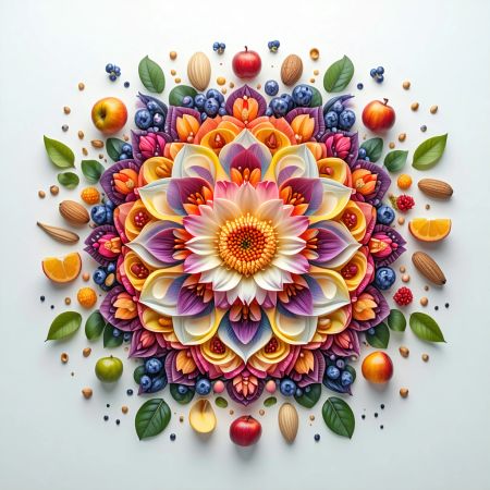 Stable Diffusion 3.5 Large benchmark result for Intricate Floral Mandala