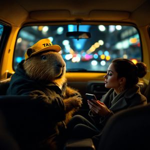 FLUX1.1 [pro] — The Capybara Taxi Driver