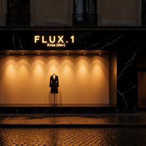 A wide cinematic shot of a high-end, contemporary boutiqu...