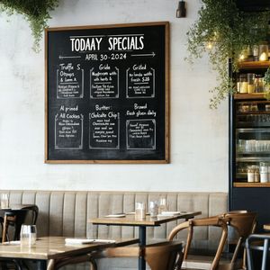 Stable Diffusion 3.5 Large — Chalkboard Menu