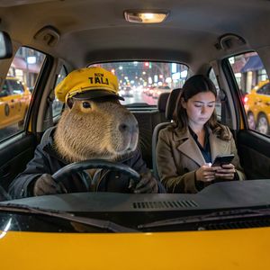 FLUX.2 [klein] 9B — The Capybara Taxi Driver