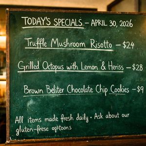 Seedream 5.0 Lite — Chalkboard Menu