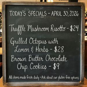 Grok Imagine Image Pro — Chalkboard Menu