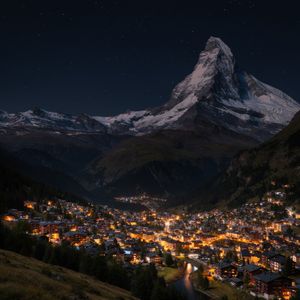Change the scene to night: a deep, dark sky with subtle, ...