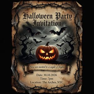 Grok Imagine Image — The Halloween Invitation