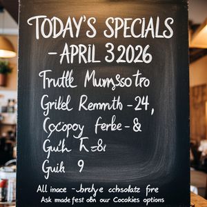 Bria FIBO — Chalkboard Menu