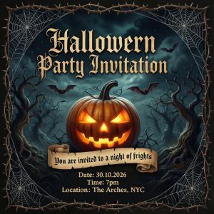 Qwen Image 2512 — The Halloween Invitation