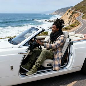 Seedream 4.0 — Man and Car in California