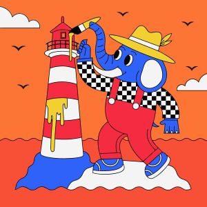 Recraft V4 Pro SVG — The Elephant Artist