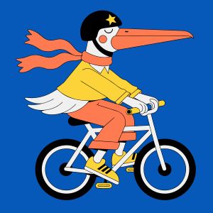 Recraft V4 SVG — Pelican on a bike 